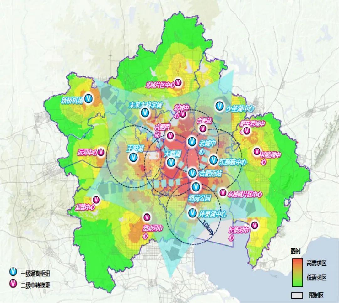 “五圆五线一核四心”，合肥城市空中交通起降点规划正式发布